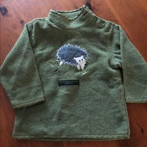Boys fleece sweatshirt with porcupine